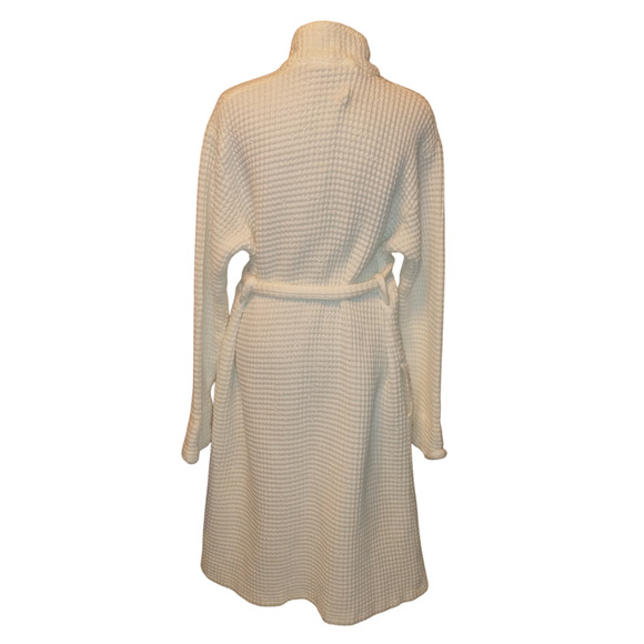 Brooklinen Dreamweave Robe Unisex White Waffle Knit M/L Spa Resort Relaxation - Picture 7 of 13